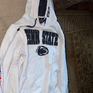 Colosseum Penn State White and Navy Hoodie